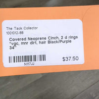 Covered Neoprene Cinch, 2 d rings *vgc, mnr dirt, hair
