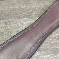 Padded Leather Girth, 2x els, roller buckles *vgc, older, clean, mnr dirt/residue, hair, scuffs
