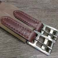 Padded Leather Girth, 2x els, roller buckles *vgc, older, clean, mnr dirt/residue, hair, scuffs
