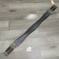 Padded Leather Girth, 2x els, roller buckles *vgc, older, clean, mnr dirt/residue, hair, scuffs
