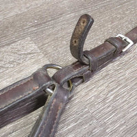 Elastic Breastplate, Biothane Running Martingale Attach, snaps *fair, older, x.holes, v.stretched, stains, creases, dirt, stiff, dry, creases
