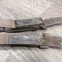 Elastic Breastplate, Biothane Running Martingale Attach, snaps *fair, older, x.holes, v.stretched, stains, creases, dirt, stiff, dry, creases
