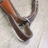 Padded Leather Breastplate, snaps *vgc/gc, mnr dirt & stains, rubs, scrapes, peeled, pulled lining
