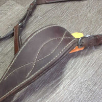 Padded Leather Breastplate, snaps *vgc/gc, mnr dirt & stains, rubs, scrapes, peeled, pulled lining
