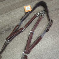 Padded Leather Breastplate, snaps *vgc/gc, mnr dirt & stains, rubs, scrapes, peeled, pulled lining
