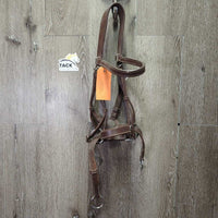 Leather Sidepull Bitless Bridle *vgc, mnr dusty, scrapes, rubs, dirty & creases
