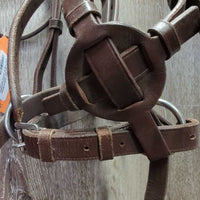 Leather Sidepull Bitless Bridle *vgc, mnr dusty, scrapes, rubs, dirty & creases

