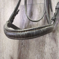 Rsd Bridle *gc, dry, stiff, tight keepers, srcapes, creases, film
