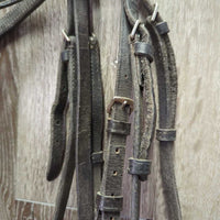 Rsd Bridle *gc, dry, stiff, tight keepers, srcapes, creases, film
