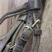 Rsd Bridle *gc, dry, stiff, tight keepers, srcapes, creases, film
