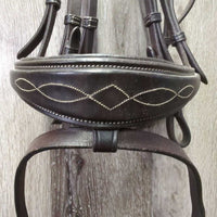FS Rsd Wide Padded Bridle, flash, crank *vgc/xc, clean & dusty seams, dents, scraped edges, creases
