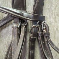 FS Rsd Wide Padded Bridle, flash, crank *vgc/xc, clean & dusty seams, dents, scraped edges, creases
