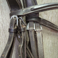 FS Rsd Wide Padded Bridle, flash, crank *vgc/xc, clean & dusty seams, dents, scraped edges, creases
