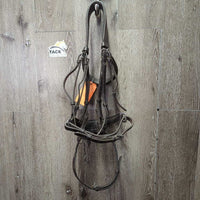 FS Rsd Wide Padded Bridle, flash, crank *vgc/xc, clean & dusty seams, dents, scraped edges, creases
