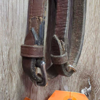 Soft Thick Rsd Padded Bridle, Crank, Plain & Curb Reins, Buckles *gc, NO flash, clean, rubs, stains, faded, loose keeper, edge scrapes
