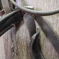Soft Thick Rsd Padded Bridle, Crank, Plain & Curb Reins, Buckles *gc, NO flash, clean, rubs, stains, faded, loose keeper, edge scrapes
