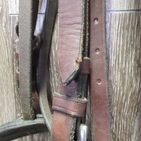 Soft Thick Rsd Padded Bridle, Crank, Plain & Curb Reins, Buckles *gc, NO flash, clean, rubs, stains, faded, loose keeper, edge scrapes
