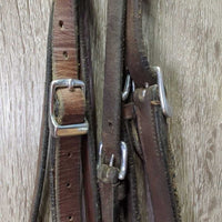 Soft Thick Rsd Padded Bridle, Crank, Plain & Curb Reins, Buckles *gc, NO flash, clean, rubs, stains, faded, loose keeper, edge scrapes
