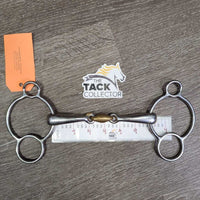 2 Ring French Link Universal Gag, center Lozenge Bit *vgc, clean & mnr residue?gunk, scuffs
