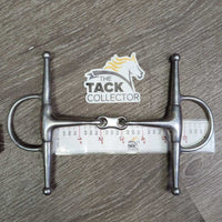 French Link Full Cheek Bit, center bar *gc, clean, stains, scratches & rubs
