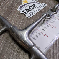 French Link Full Cheek Bit, center bar *gc, clean, stains, scratches & rubs
