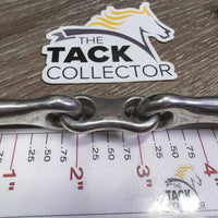 French Link Full Cheek Bit, center bar *gc, clean, stains, scratches & rubs
