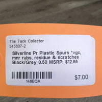 Pr Plastic Spurs *vgc, mnr rubs, residue & scratches
