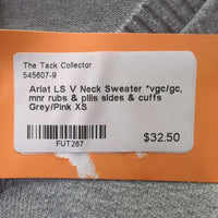 LS V Neck Sweater *vgc/gc, mnr rubs & pills sides & cuffs
