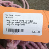 Hvy Cotton String Hay Net *vgc/gc, clean, stains, mnr rubs, frays & snags
