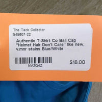 Ball Cap "Helmet Hair Don't Care" like new, v.mnr stains
