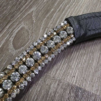 Curved Bling Browband, x4 bling rows *like new, mnr threads
