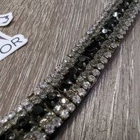 Curved Bling Browband, x4 bling rows *like new
