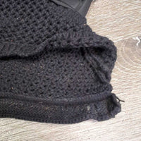 Crochet Fly Veil Ear Bonnet, piping, bling *vgc, clean, mnr hair, faded & curled
