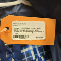 Light Jacket, zipper, waist cord *vgc/gc, clean, mnr stain, pulled out waist string
