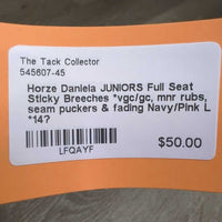 JUNIORS Full Seat Sticky Breeches *vgc/gc, mnr rubs, seam puckers & fading
