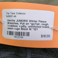 JUNIORS Winter Fleece Breeches, Pull on *gc/fair, rough, v.rubbed, v.pilly, unstitched knees, seam rugs
