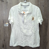SS Polo Shirt, 1/8 Button Up, "Amberlea Meadows", Tag *new
