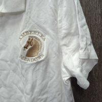 SS Polo Shirt, 1/8 Button Up, "Amberlea Meadows", Tag *new
