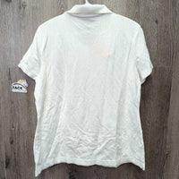 SS Polo Shirt, 1/8 Button Up, "Amberlea Meadows", Tag *new
