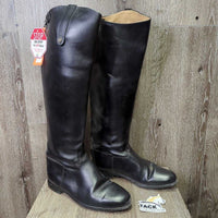 Dress Boots, Ankle Height Zips *xc, clean, mnr creases, scratches, rubs & residue, older
