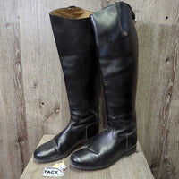 Dress Boots, Ankle Height Zips *xc, clean, mnr creases, scratches, rubs & residue, older
