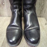 Dress Boots, Ankle Height Zips *xc, clean, mnr creases, scratches, rubs & residue, older
