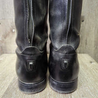 Dress Boots, Ankle Height Zips *xc, clean, mnr creases, scratches, rubs & residue, older
