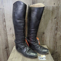Thick Field Boots, Pull On *gc/fair, folded/creased heels, scuffed & faded toes, older
