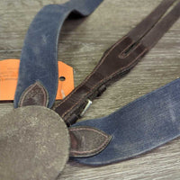 Leather & Elastic Breastplate, Running Martingale Attachment *vgc, clean, stains, residue, mnr scrapes & dents
