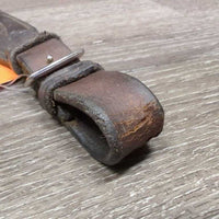 Flat Leather Running Martingale Attach Only, Buckle *gc, scrapes, peeled, cracked, stiff, dry, sliced keeper
