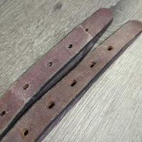 Thick Stirrup Leathers *gc, clean, uneven, dry, stiff, dents, rubs, stains, creases, scrapes

