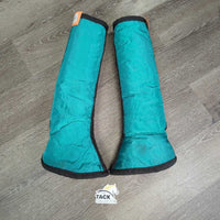 Front & Hind Fleece Lined Shipping Boots *vgc, clean, mnr hair, stains, shavings, v.linty velcro, older
