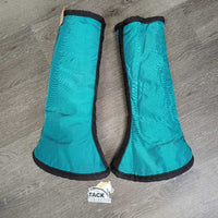 Front & Hind Fleece Lined Shipping Boots *vgc, clean, mnr hair, stains, shavings, v.linty velcro, older
