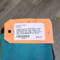 Front & Hind Fleece Lined Shipping Boots *vgc, clean, mnr hair, stains, shavings, v.linty velcro, older

